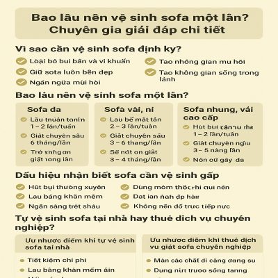 Bao lâu nên vệ sinh sofa một lần