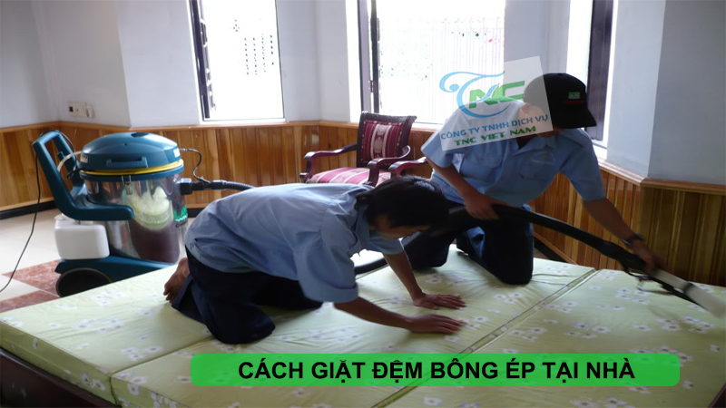 Cách giặt đệm bông ép tại nhà