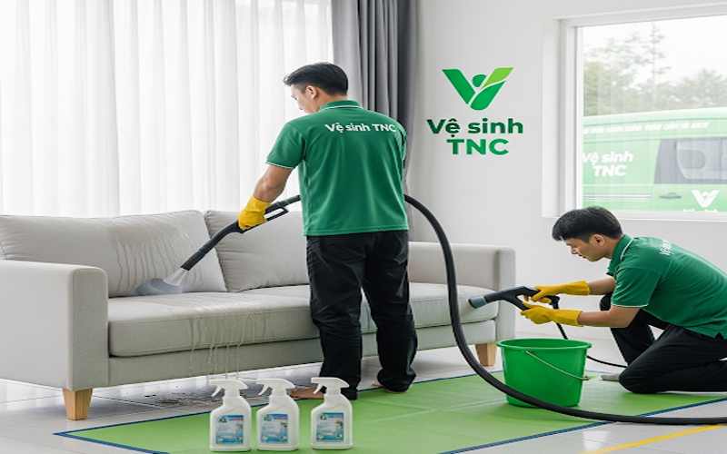 Dịch vụ vệ sinh ghế sofa da trắng tại nhà uy tín