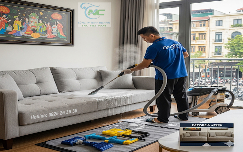 Dịch Vụ Giặt sofa nỉ Hà Nội