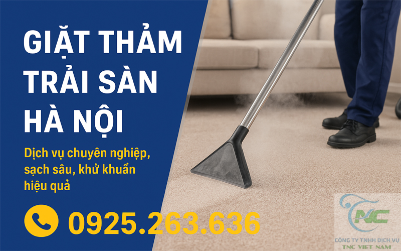 Dịch vụ giặt thảm trải sàn Hà Nội