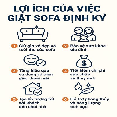 Lợi ích của việc giặt sofa định kỳ