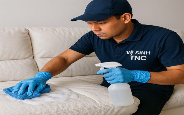 Cách làm sạch ghế sofa da trắng bằng khăn mềm tại nhà