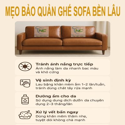 Mẹo Bảo Quản Ghế Sofa Lâu Bền