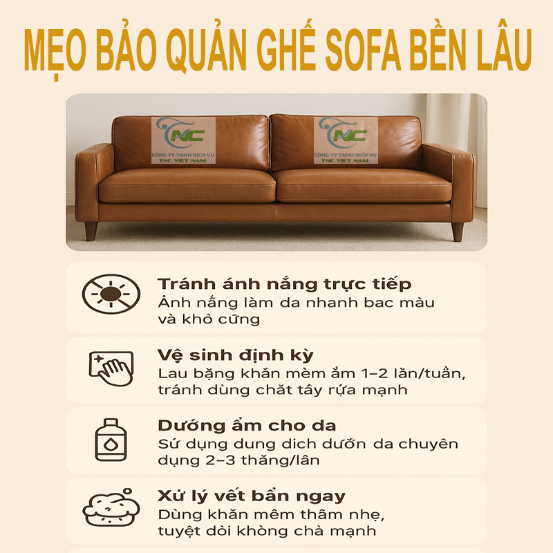 Mẹo Bảo Quản Ghế Sofa Lâu Bền