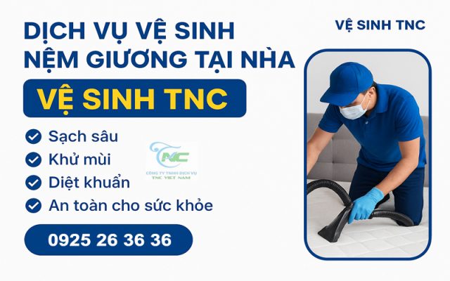 Dịch vụ vệ sinh nệm giường tại nhà