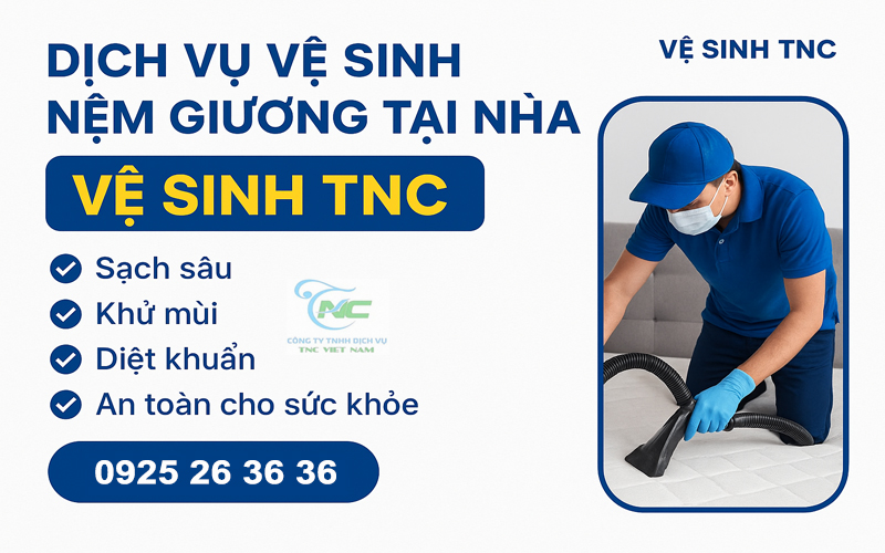 Dịch vụ vệ sinh nệm giường tại nhà