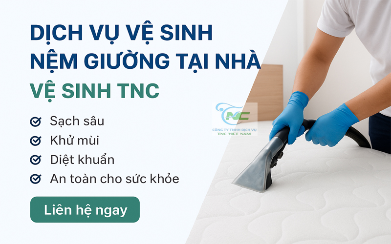 Dịch vụ vệ sinh nệm giường tại nhà