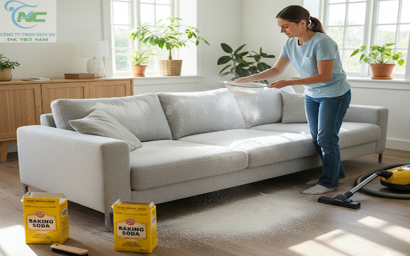 Vệ Sinh Sofa Da Bằng Baking Soda