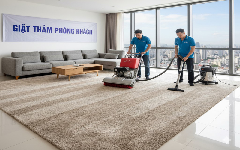 Giặt thảm phòng khách