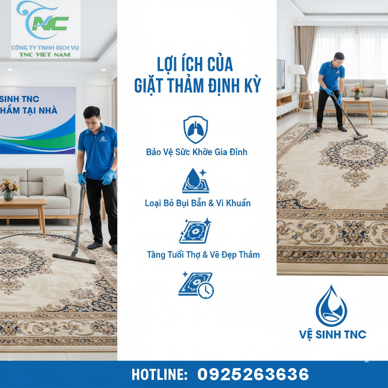 Lợi ích giặt thảm định kỳ