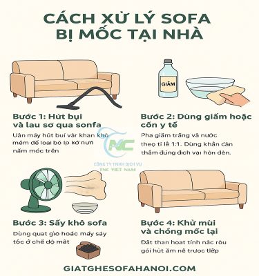 Sofa bị mốc phải làm sao? Cách xử lý và vệ sinh sofa bị mốc sạch