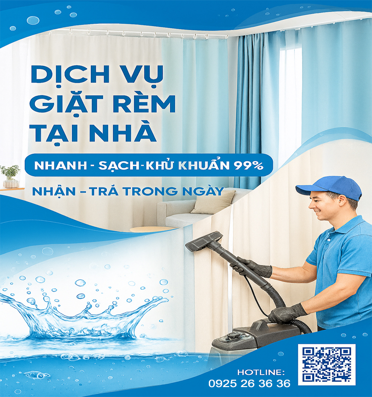 Giặt rèm cửa tại nhà
