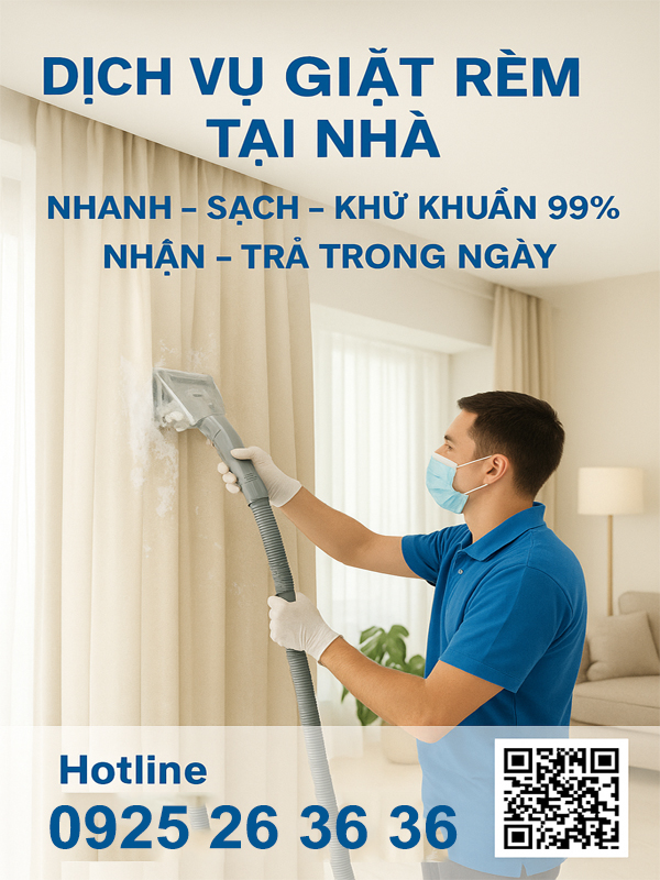 Giặt rèm cửa tại nhà