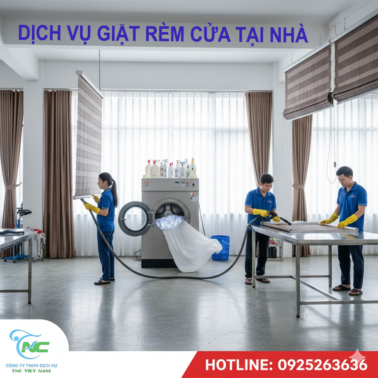 Dịch vụ giặt rèm cửa tại nhà