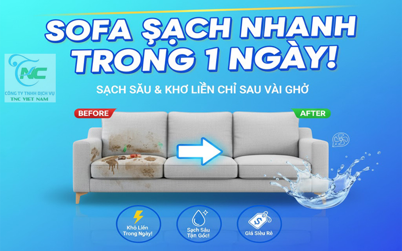 Giặt sofa nhanh trong ngày