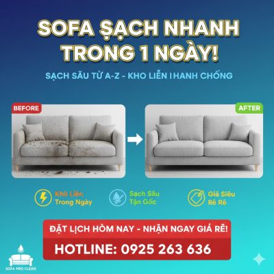 Giặt sofa nhanh trong ngày