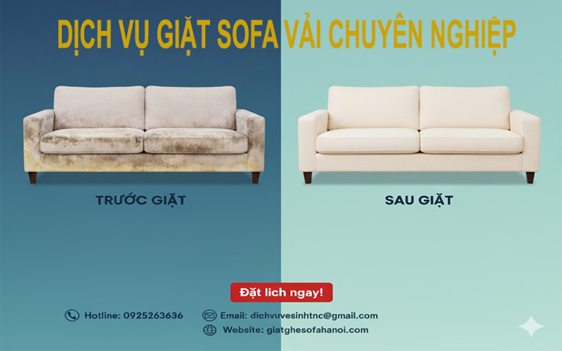 Dịch vụ giặt sofa Vải tại nhà