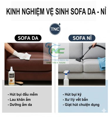 Kinh nghiệm vệ sinh sofa da và nỉ