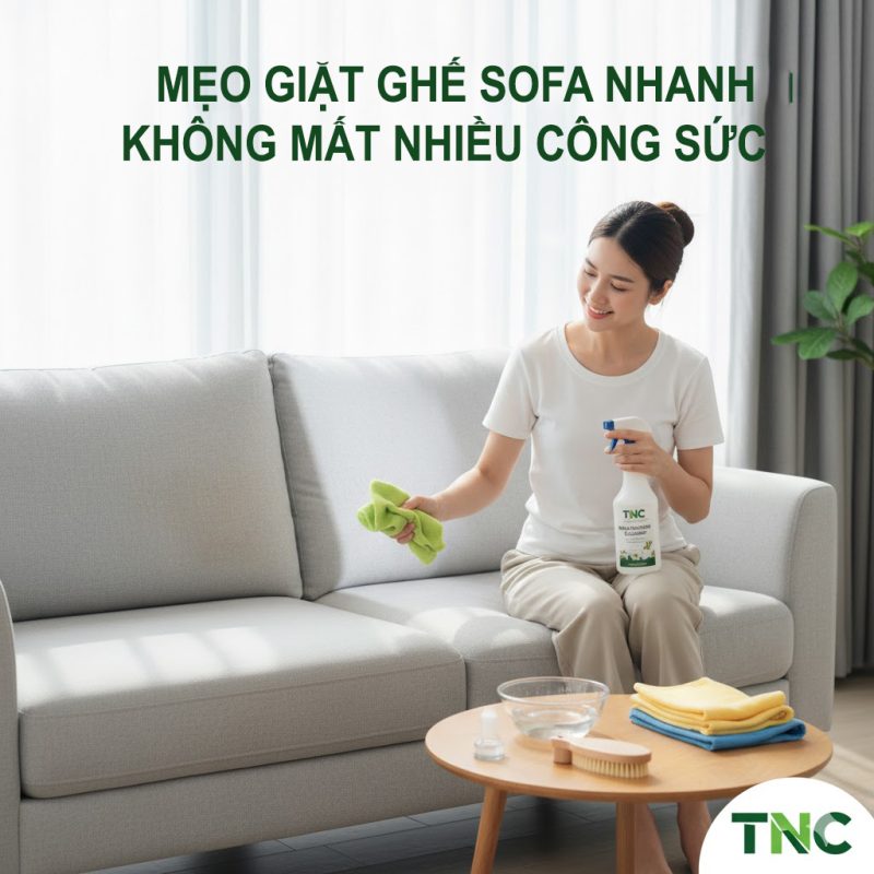 Mẹo Giặt Ghế Sofa Sạch Nhanh