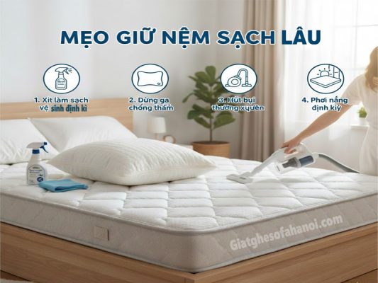 Mẹo Giữ Nệm Sạch Lâu