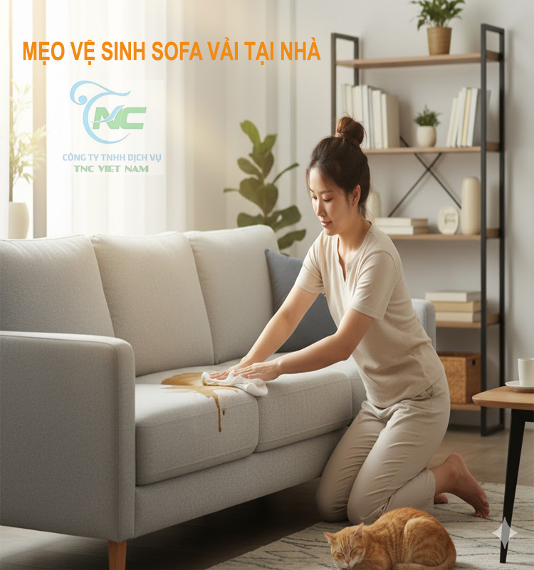 Mẹo vệ sinh sofa vải tại nhà