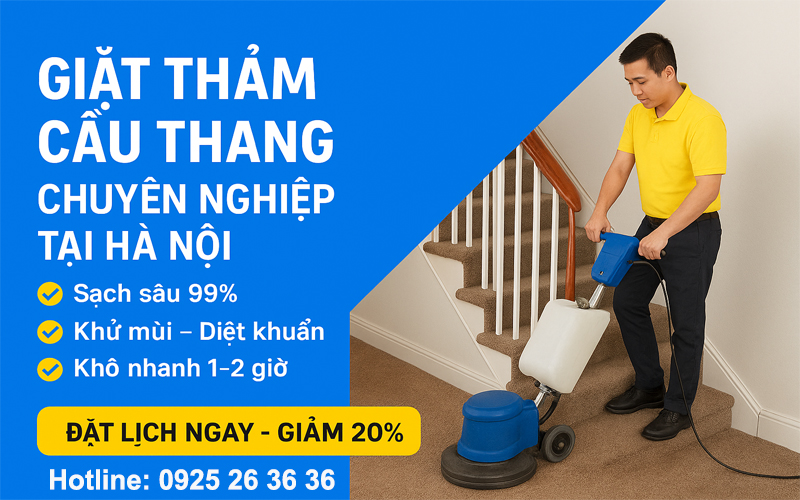 Giặt Thảm Cầu Thang Chuyên Nghiệp Tại Hà Nội