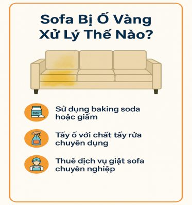 Sofa bị ố vàng xử lý thế nào