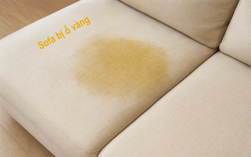 Sofa bị ố vàng xử lý thế nào