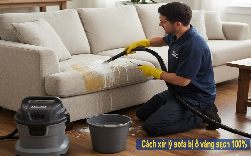 Sofa bị ố vàng xử lý thế nào