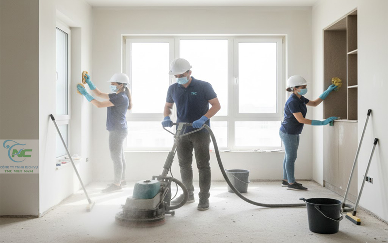 dọn dẹp nhà cửa sau xây dựng